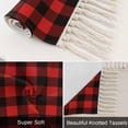 thumbnail image 5 of Bedroom Rug Carpet 3'x 5', Black Red Plaid Washable Floor Carpet with Tassels, Vintage Rustic Buffalo Checked Gingham Elegant Soft Floor Rug Mat for Patio, Balcony, Laundry, Room Decor, 5 of 9