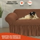 thumbnail image 5 of LABBA Fundas Elásticas para Sillones con Olanes, Juego de 3 Piezas, para Sofá Individual/Love Seat/Tres Plazas Color Kaki, 5 of 8