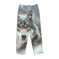thumbnail image 4 of Goofa Majestic Snowy Wolf Printed Soft Pajama Pants for Women, Wide Leg Comfy Casual Lounge Yoga Pants-Medium, 4 of 9