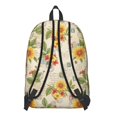 thumbnail image 3 of Sunflower and Postcard Cream Pattern Backpack for School, Cute School Bag with Adjustable Shoulder Straps and Padded Back, 15.7"x11.8"x5.5", 3 of 5