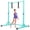 Teal, variant on Primy 230LBS Gymnastics Bar for Kids, 39~61inches Adjustable Height Gymnastic Horizontal Bars, Folding Stable Gymnastics Equipment Junior Training Bar for Home Using for Children