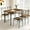 Retro Brown, variant on Rectangular Dining Room Table Set with 4 Chairs, Space-Saving Kitchen Table Set for Small Space, Retro Grey