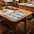 thumbnail image 6 of FORMRS A4 Clipboard Folder with Pen Holder Horizontal Foldable School Office Binder, Cartoon Train Pattern, 6 of 9