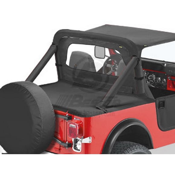 Bestop 90005-15 Duster Deck Cover Duster Covers Rear Cargo Area; Black Denim; Fabric