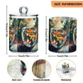 thumbnail image 5 of Yayeee 4 Pack Qtip Holder Bathroom Cotton Swab Canister with Lid Clear Dispenser Set, Colorful Goldfish, 5 of 6