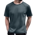 thumbnail image 3 of Mens T-Shirt for Running Short Sleeve Pack Crewneck Textured Shirts Loose Fit Undershirt Tee Tops Bulk Summer Trendy Athletic Short Sleeve (Grey,XXL), 3 of 5
