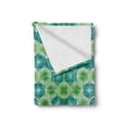 thumbnail image 2 of Abstract Soft Flannel Fleece Throw Blanket, Seamless Tile Vector Pattern with Flowers Ornament Print, Cozy Plush for Indoor and Outdoor Use, 50" x 70", Jade Green Lime Green, by Ambesonne, 2 of 6
