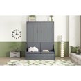 thumbnail image 3 of Newboti Furniture Queen Size Murphy Bed Wall Bed with Cushion,Gray NO.88315, 3 of 16