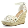 thumbnail image 1 of BLISSFUL STEP Sandales Compensées Espadrilles à Talon Compensé pour Femmes, 1 of 6