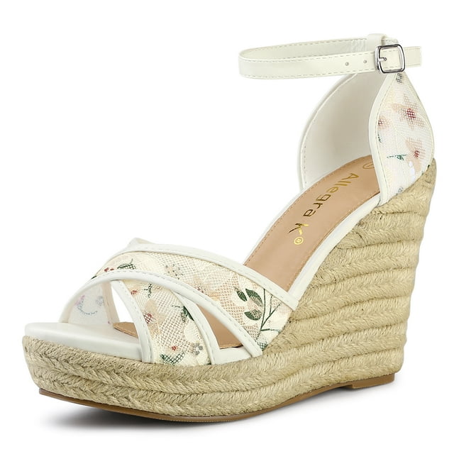 BLISSFUL STEP Women's Espadrille Wedge Heel Wedge Sandals