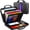 B-Blue, variant on Fireproof Accordion File Organizer with Lock, Hard-Shell Document Box with Multiple Pockets for Certificates, Passports, Laptop and Important Documents, Portable Home Office Travel Safe