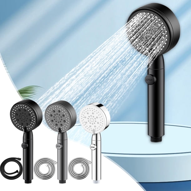 Ganfancp Cabezal de Ducha Turboalimentado con Volumen de Agua Superpotente para El Baño de Casa Calentador de Agua Calentador de Baño Cabezal de Ducha a Presión 5 Ofertas y Liquidaciones 1X Ducha 1X1