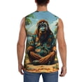 thumbnail image 4 of Pofeuu Forest Meditating Gorilla Print Men's Muscle T-Shirt, Sleeveless, Muscle Tank, Classic Muscle Tee Top For Men Casual Sleeveless Muscle T-Shirt Trendy Clothes-3X-Large, 4 of 7