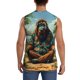 thumbnail image 4 of Fotbe Forest Meditating Gorilla Men's Camiseta sin Mangas Estampada para Hombres, Playera Casual para Gimnasio, Entrenamiento, Playa-XX-Large, 4 of 7
