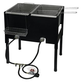 Miumaeov Electric Deep Fryer with Basket 2.5L Oil Capacity Fish Fryer with  Temperature Control Removable Lid Stainless Steel for Home Outdoor Cooking