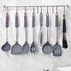 thumbnail image 5 of Estante Colgante Montado En La Pared Organizador De Utensilios De Acero Inoxidable Cojinete De Carga Riel Colgante Colgador De Pared Impermeable A Prueba De Herrumbre Con 10 Ganchos Ajustables Cateissary TO004681-00, 5 of 6