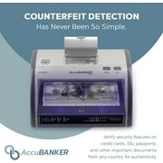AccuBANKER LED430 6-Point Counterfeit Detector for Multi-Currency Cash & Cards, Money Checker with Superbright LED Ultraviolet, Magnetic & Size Detection, Commercial Grade, UL Listed