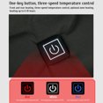 thumbnail image 4 of Chaleco calefactable con control de temperatura de 3 engranajes, 5 zonas de calentamiento, chaleco ligero con calentamiento USB para hombres y mujeres, camping, senderismo, pesca, 4 of 8