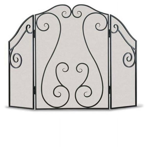 Napa Forge 19200 3 Panel Antique Scroll Screen - Black