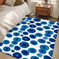 thumbnail image 5 of Blue Polka Dots Area Rug 4'x6', Watercolor Modern Abstract Geometric Washable Non-Slip Rugs, Low Pile Large Carpet for Living Room Bedroom Dining Room Kitchen Office Indoor Mat, 5 of 9