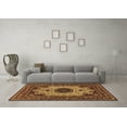 thumbnail image 3 of Ahgly Company Indoor Square Medallion Brown Traditional Area Rugs, 8' Square, 3 of 4