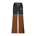 thumbnail image 5 of Dagegui Cotton Linen Pants for Men Western Casual Elastic Waist Straight Leg Pant with Drawstring Big and Tall Pocket Beach Trousers Brown M, 5 of 5