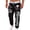 Gray, variant on Mens Joggers Elastic Waist Drawstring Letter Print