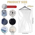thumbnail image 2 of Pack Of 20 Garment Bags Transparent Garment Covers Plastic Clothes Protector 60 X 90 Cm Hanging Clothes Dustproof Garment Bags For Suits Dresses Jacke, 2 of 5