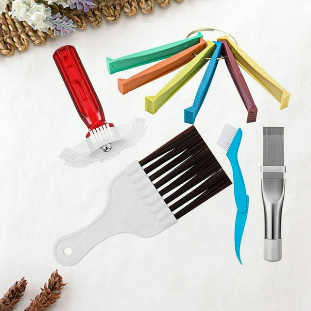 5pcs Condenseur Fin Outil de Nettoyage Portable Brosse de Nettoyage de Redressement