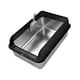 thumbnail image 4 of Arenero de acero inoxidable para gatos, fácil de limpiar, orinal para gatitos. Negro, 4 of 9