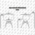 thumbnail image 2 of 2xhome Set of 2, Modern Designer Style Chairs With Arm Eiffel Chairs Dark Black Wood Legs Dining Chairs Blue, 2 of 2