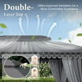 thumbnail image 6 of Summit Living 10'x13' Outdoor Patio Gazebo Heavy Duty Gazebos Canopy Shelter with Double Roofs Mosquito Netting and Privacy Screens for Outside - Gray, 6 of 9