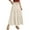 Beige, variant on Women's Linen Solid A Line Wrap Skirt - Drawstring, Ruffle Hem, High Waisted, Sexy Beach Maxi Skirt