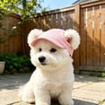 thumbnail image 2 of Dog Baseball Cap, Dog Sun Hat,Breathable Lightweight Design, Secure Adjustable Chin, Quick-Dry Fabric Reinforced Brim Small Medium Large Dogs Pink, 2 of 6