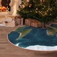 thumbnail image 5 of Daiia World Map Drawing Merry Christmas Tree Skirt , Xmas Large Lace-up Tree Skirt, Santa Snowflakes Rustic Home Decorations New Year Party Farmhouse Decor-48", 5 of 6