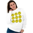 thumbnail image 4 of Positive Happy Faces Smile Emoticons Sweatshirt for Men or Women Brisco Brands S, 4 of 6
