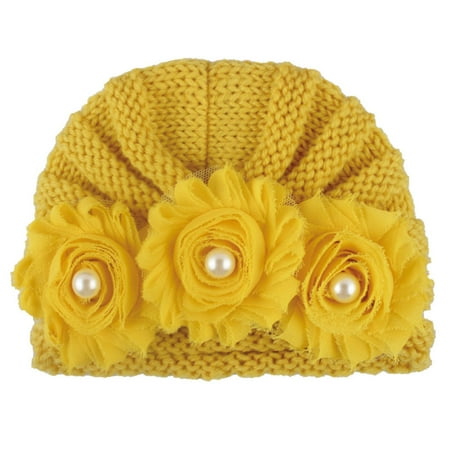 

Hat For Kids Baby Boys Girls Knitted Bead Hat Beanie Warm Crochet Cap