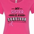 thumbnail image 4 of Inktastic My Sister is a Survivor Breast Cancer Awareness Women's T-Shirt, 4 of 5