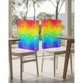 thumbnail image 4 of nqOlkjepod Rainbow Oil Painting Chair Covers Set of 8, Decorative Chair Back Cover, Watercolor Colorful Abstract Art Dining Room Chair Slipcovers Removable Chair Protectors Covers for Party Banquet, 4 of 7