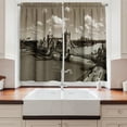thumbnail image 2 of Ambesonne Travel Kitchen Curtains, Tower Bridge and the Sky, 55"x39", Sepia White, 2 of 3