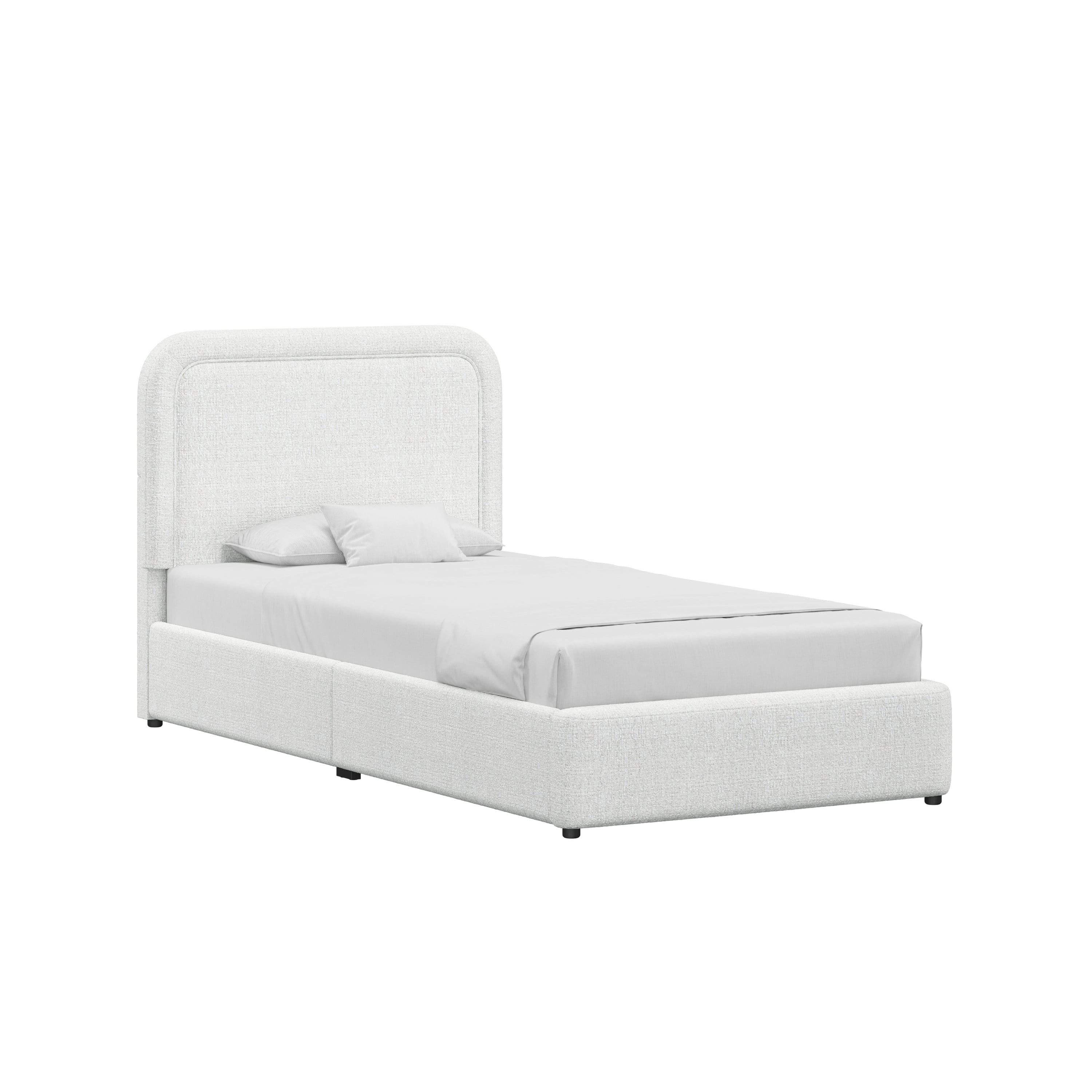 Better Homes & Gardens Juliet Twin Boucle Platform Bed, Ivory