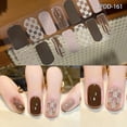 thumbnail image 3 of Tiras impermeables de Gel para uñas, 14 tiras de pegatinas semicuradas, cubierta completa, tiras de esmalte de uñas, parche de uñas florístico, fabricación de Arte de uñas DIY, 3 of 7