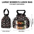 thumbnail image 5 of Pioneer Flower Floral Print Pattern Drawstring Lunch Bag Women - Drawstring Lunch Bag Insulated for Work Office - Stain-Resistant Large Lunchbags for Women with Multi-Pockets, 5 of 6
