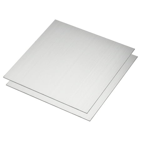 Uxcell 2Pcs 304 Stainless Steel Sheet Brushed Finish for Industry, 0.8mm x 200mm x 200mm