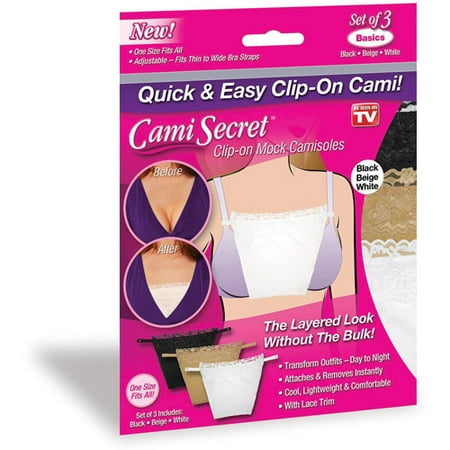 As Seen on TV Cami Secret Clip-On, 3pc