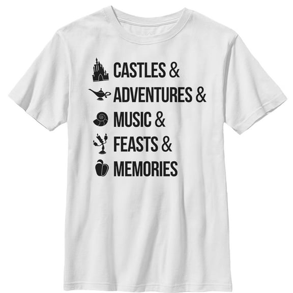 Boy's Disney Princesses Keyword Magic Graphic Tee White X Small