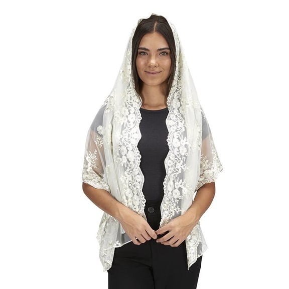 2-Tn Ivry Long Chapel Veil