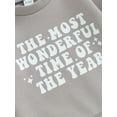 thumbnail image 6 of Bagilaanoe Toddler Baby Girl Boy Christmas Sweatshirt Long Sleeve Letter Snowflake Print Pullover 6M 12M 18M 24M 3T Kids Fall Loose Tee Tops, 6 of 9