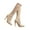 Beige, variant on Women's Knee High Boots Rhinestone Knit Thigh High Socks Boot Pointed Toe Stiletto Dress Shoes