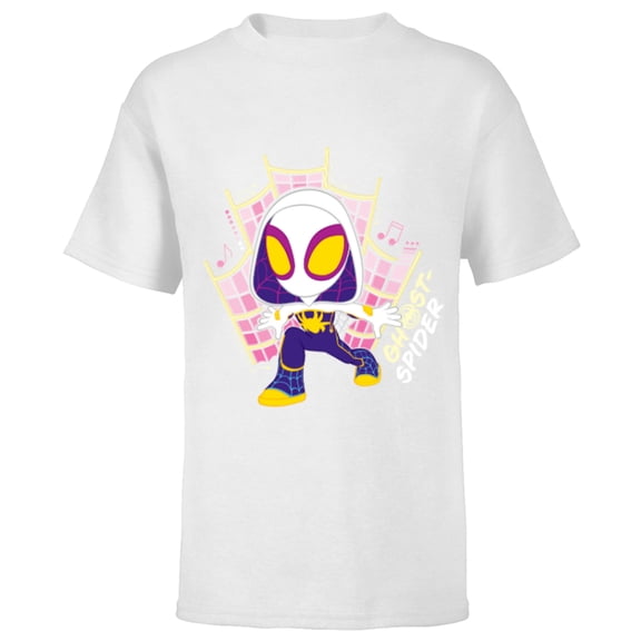 Marvel Spidey and His Amazing Friends Web-Spinners Gwen - Short Sleeve T-Shirt for Kids - Customized-White